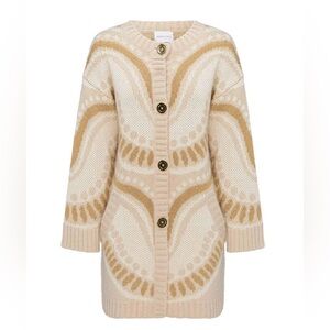 Alice Macall knit cardigan gold ivory